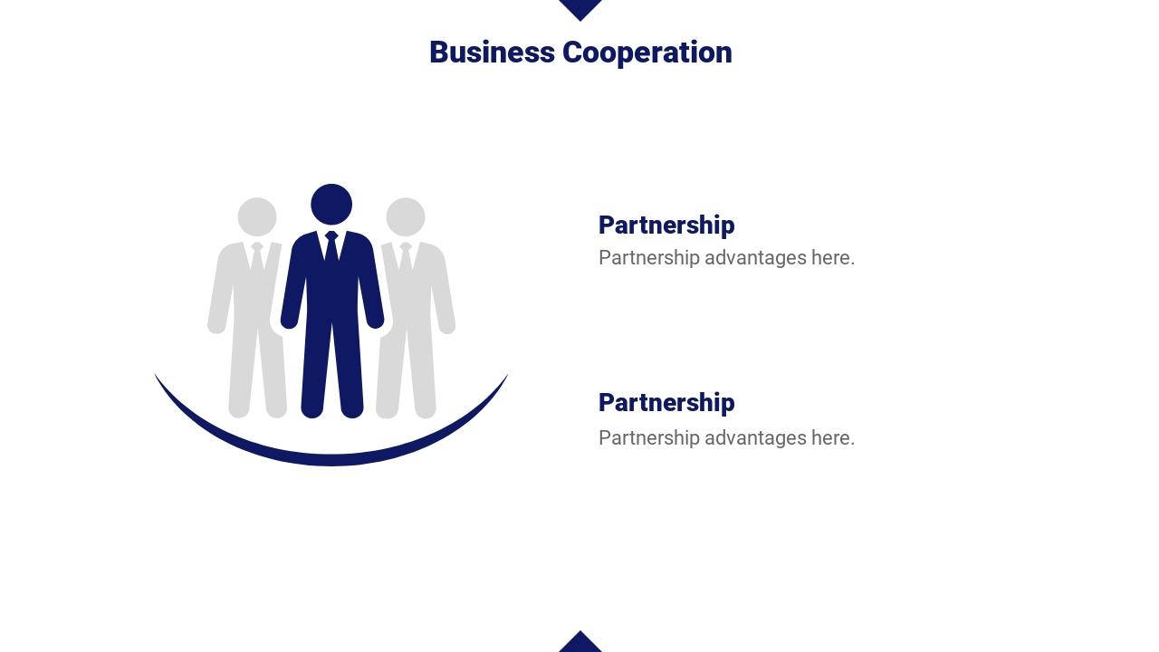蓝色大气山脉商业计划书英文PPT模板-Business Cooperation