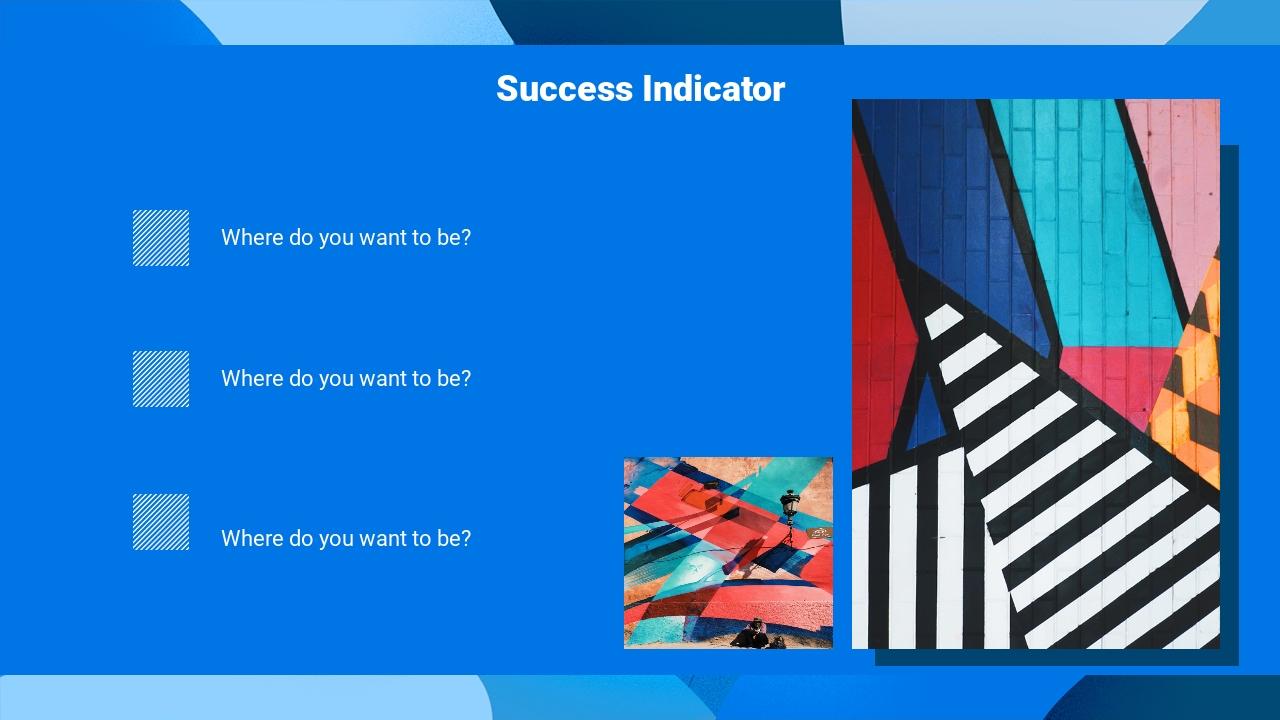 蓝色互联网品牌运营方案英文PPT模板-Success Indicator