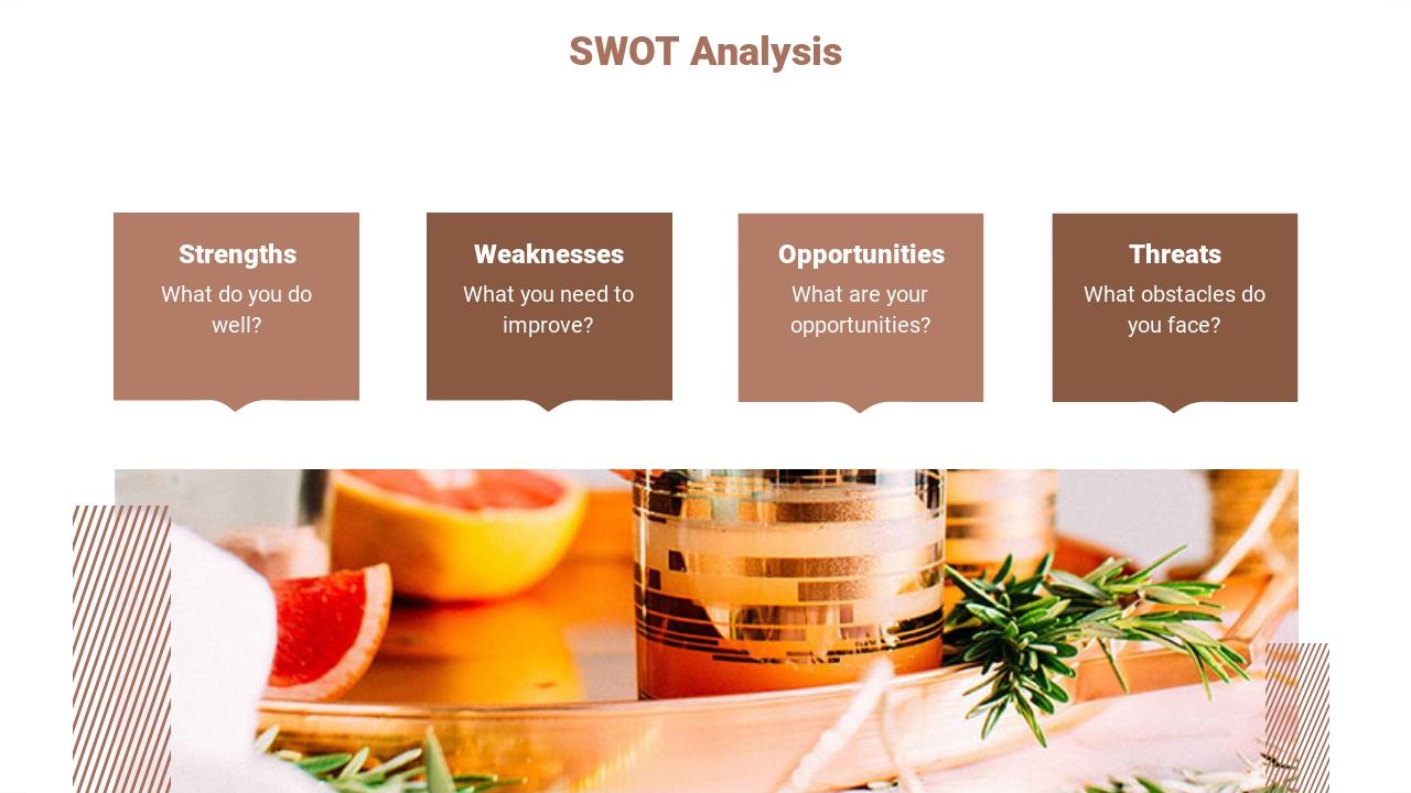 美食餐饮市场营销方案英文PPT模板-SWOT Analysis
