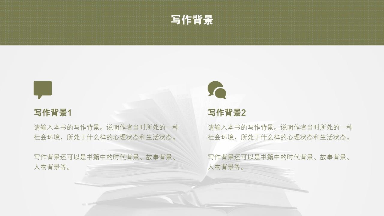 图书馆书籍阅读分享/读书报告-写作背景
