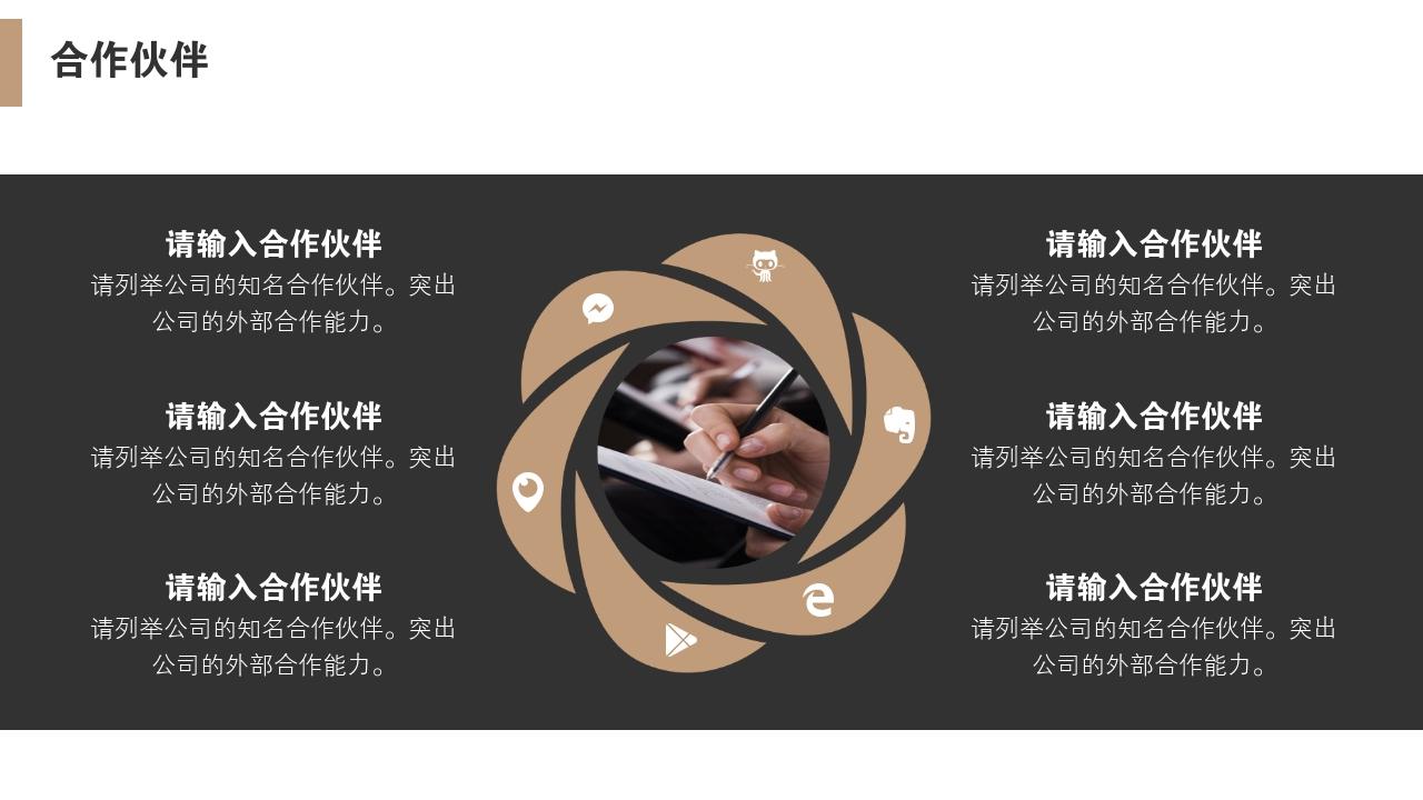 高端黑金大气通用公司简介PPT模版-合作伙伴