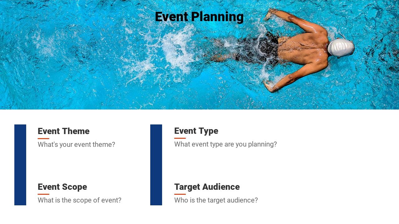 欧美风运动项目活动策划英文PPT模板-Event Planning