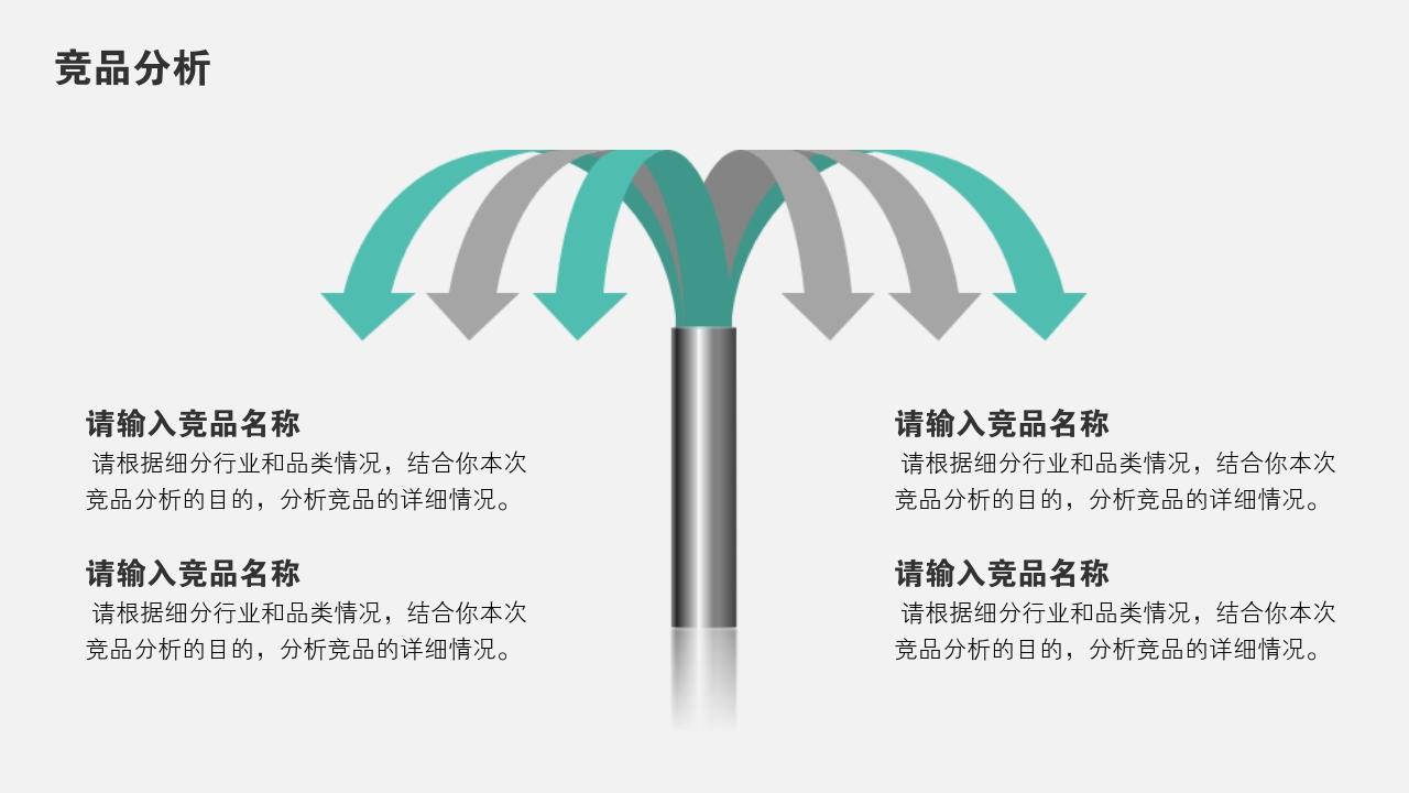 扁平卡通教育竞品分析报告PPT模版-竞品分析