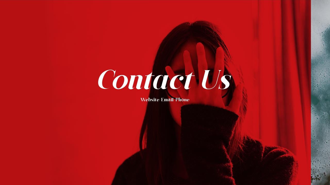 时尚品牌服装商业计划书英文PPT模板-Contact Us